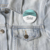 Elegant Deco Aqua Afstuderen Button (In situ)
