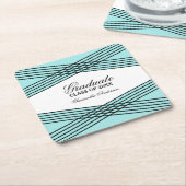 Elegant Deco Aqua Afstuderen Onderzetters (Schuin)