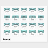 Elegant Deco Aqua Afstuderen Stickers (Vel)