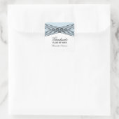 Elegant Deco Blue Afstuderen Stickers (Tas)