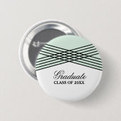 Elegant Deco Green Afstuderen Button (Voorkant /achterkant)