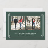 Elegant Deco Joy Frame Full Photo Holiday Card Kaart (Achterkant)