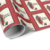 Elegant Deco Lady met Scottie , Schotse Terrier Cadeaupapier (Rol Hoek)