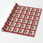 Elegant Deco Lady met Scottie , Schotse Terrier Cadeaupapier<br><div class="desc">Een  Victoriaans briefkaart van een elegante Deco Lady met Scottie,  dat opnieuw is ontworpen voor een nieuwe generatie van mensen die van Victoriaans afbeeldingen houden. Zwarte Scottie Honden delen de vakantiegeest.</div>
