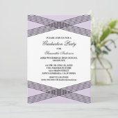 Elegant Deco Paarse Graduation Party Invite Kaart (Staand voorkant)