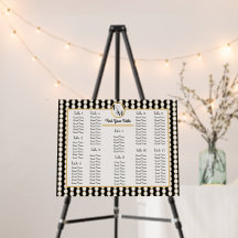 Elegant Deco Pearls en Gold Deco Wedding Seating S