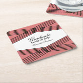 Elegant Deco Red Afstuderen Onderzetters (Schuin)