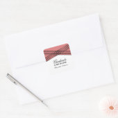 Elegant Deco Red Afstuderen Stickers (Envelop)