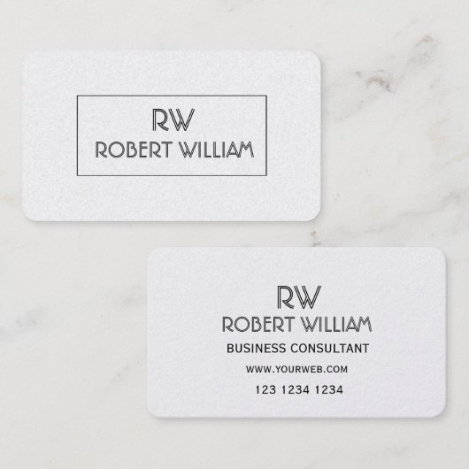 Elegant deco Style Pixel minimalistisch Profession Visitekaartje (Voorkant / Achterkant)