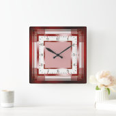 Elegant Deco Vierkante Klok (Huis)