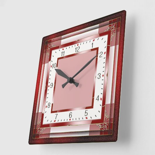 Elegant Deco Vierkante Klok (Hoek)
