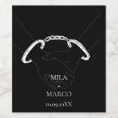 Elegant deco-wijnlabel wijn etiket (Enkel label)