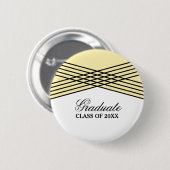 Elegant Deco Yellow Afstuderen Button (Voorkant /achterkant)