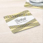 Elegant Deco Yellow Afstuderen Onderzetters (Schuin)