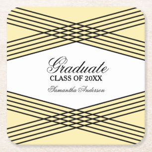 Elegant Deco Yellow Afstuderen Onderzetters