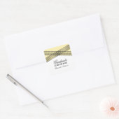 Elegant Deco Yellow Afstuderen Stickers (Envelop)