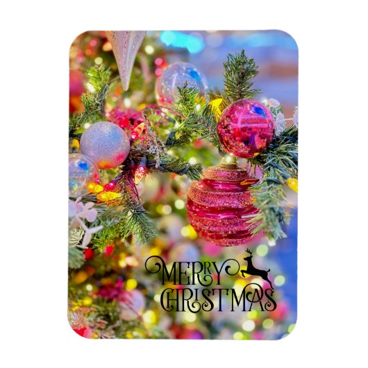Elegant Decorated Christmas Tree Holiday Magneet (Verticaal)