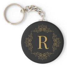 Elegant Decorated Golden SF Monogrammed
