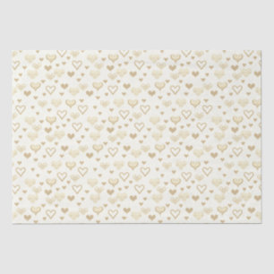 Elegant decoratief  geel hartenpatroon tissuepapier