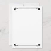 Elegant decoratief kruis monogram traditioneel kaart (Achterkant)