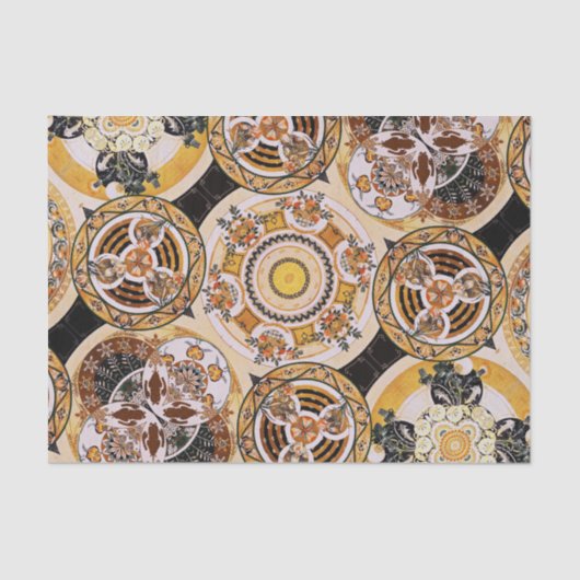 Elegant decoratief kunstgremium euveau Gold Brown Tissuepapier (Voorkant)