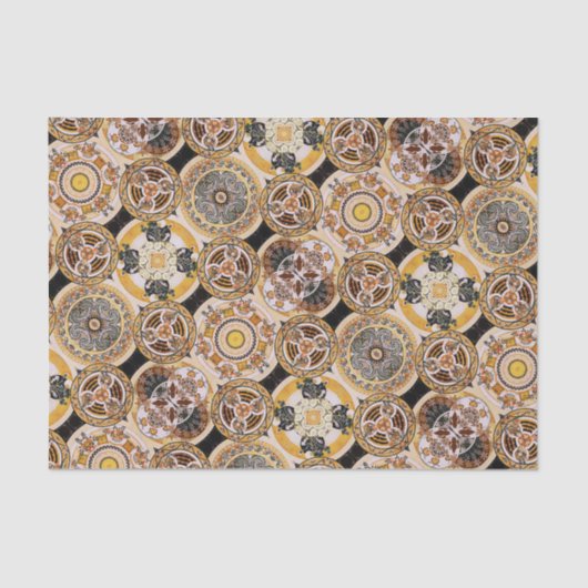 Elegant decoratief kunstgremium euveau Gold Brown Tissuepapier (Voorkant)