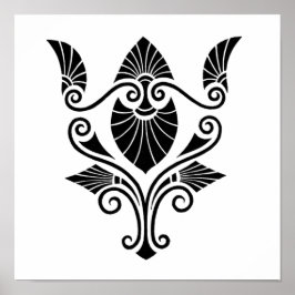 Elegant decoratief ontwerp (1862) Klein Poster