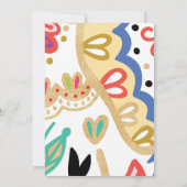 Elegant Decorative Elephant Baby shower Invitation Kaart (Achterkant)