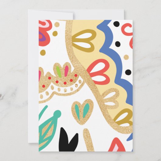 Elegant Decorative Elephant Baby shower Invitation Kaart (Achterkant)