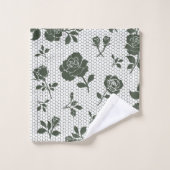 Elegant decorative floral patterned  bad handdoek (Wasdoekje)