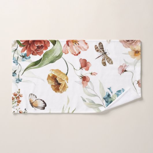 Elegant decorative floral patterned towel set bad handdoek (Handdoek)