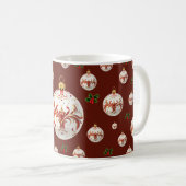 Elegant decorative holiday Christmas Koffiemok (Voorkant rechts)