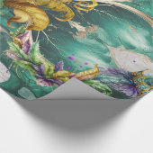 Elegant Decorative Mardi Gras Cadeaupapier (Hoek)