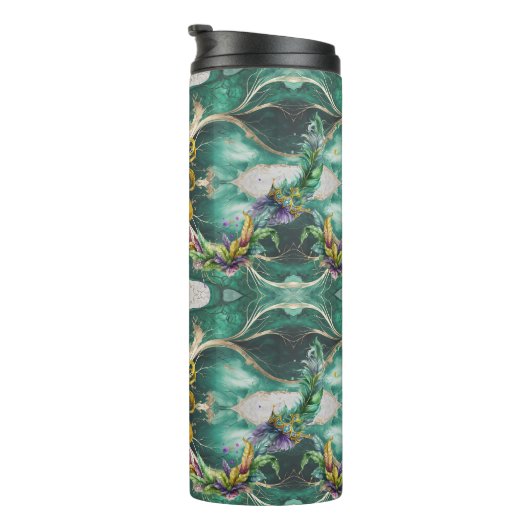 Elegant Decorative Mardi Gras Thermosbeker (Geroteerd rechts)