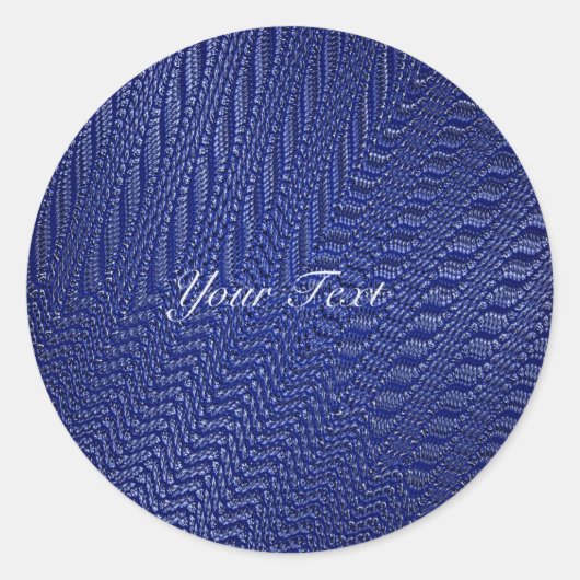 Elegant decorative Navy Blue Classic Round Sticker (Voorkant)