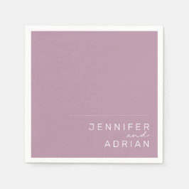 Elegant Deegal Minimal Paars Modern Wedding Napki Servet