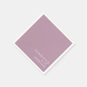 Elegant Deegal Minimal Paars Modern Wedding Napki Servet (Hoek)