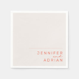 Elegant Deegal Minimal White en Red Modern Weddi Servet