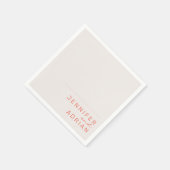 Elegant Deegal Minimal White en Red Modern Weddi Servet (Hoek)