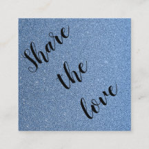 Elegant deel de liefde glitter blauwe lucht