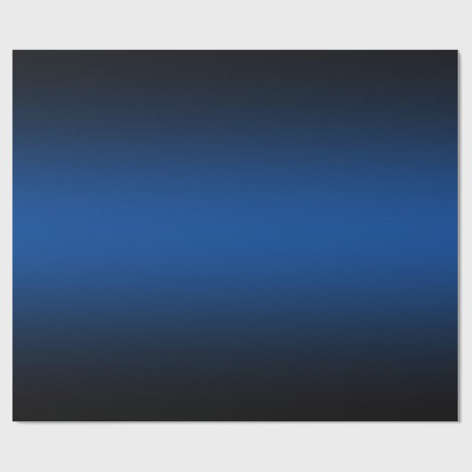 Elegant Deep Blue en Black Ombre Cadeaupapier (Vlak)