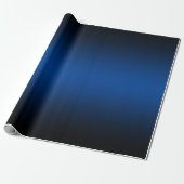Elegant Deep Blue en Black Ombre Cadeaupapier (Uitgerold)