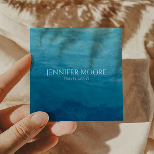 Elegant Deep Blue Ocean Zee Beach Vierkante Visitekaartje