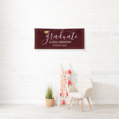 Elegant Deep Burgundy Class Of 2026 Graduate Spandoek (Insitu)