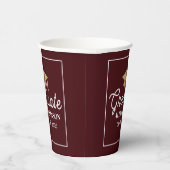 Elegant Deep Burgundy Class Of 2026 Graduation Papieren Bekers (Rechts)