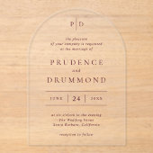 Elegant Deep Burgundy Classic Wedding Acryl Uitnodigingen (Voorkant)