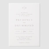 Elegant Deep Burgundy Classic Wedding Vellum Uitnodigingen (Voorkant)