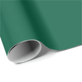 Elegant Deep Green Minimalist Wrapping Paper Roll Cadeaupapier (Rol Hoek)