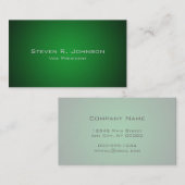 Elegant Deep Green Ombre Aangepaste Visitekaartjes (Voorkant / Achterkant)