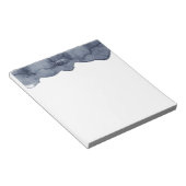 Elegant Deep Grey Waterverf Splash Gepersonaliseer Notitieblok (Schuin)